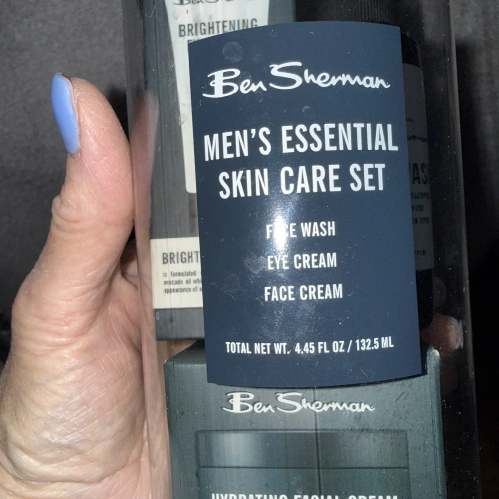 Ben Sherman Men's Essential Skin Care Set 3 Piece. Face Wash Eye & Face Cream